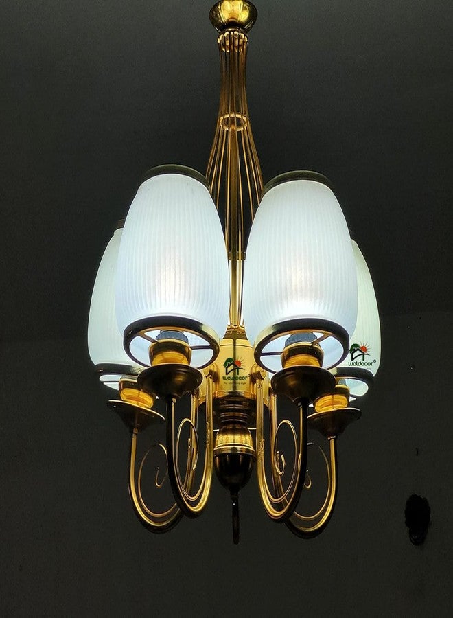 Weldecor 5 Light lamp Chandelier for Home Decorative Ceiling Hanging jhoomer for Home Living Room and Hall (Style4) - Image 1